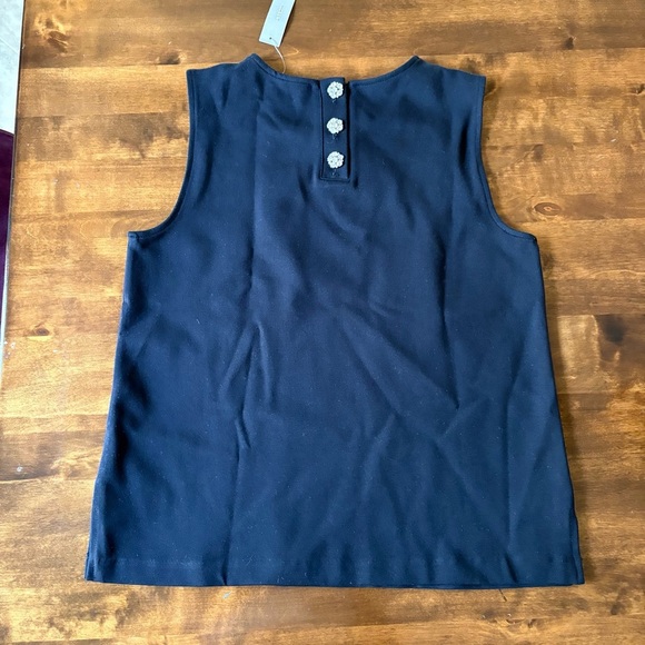 J. Crew Black Classic Minimalist Style Sleeveless Blouse Size S - Picture 6 of 9
